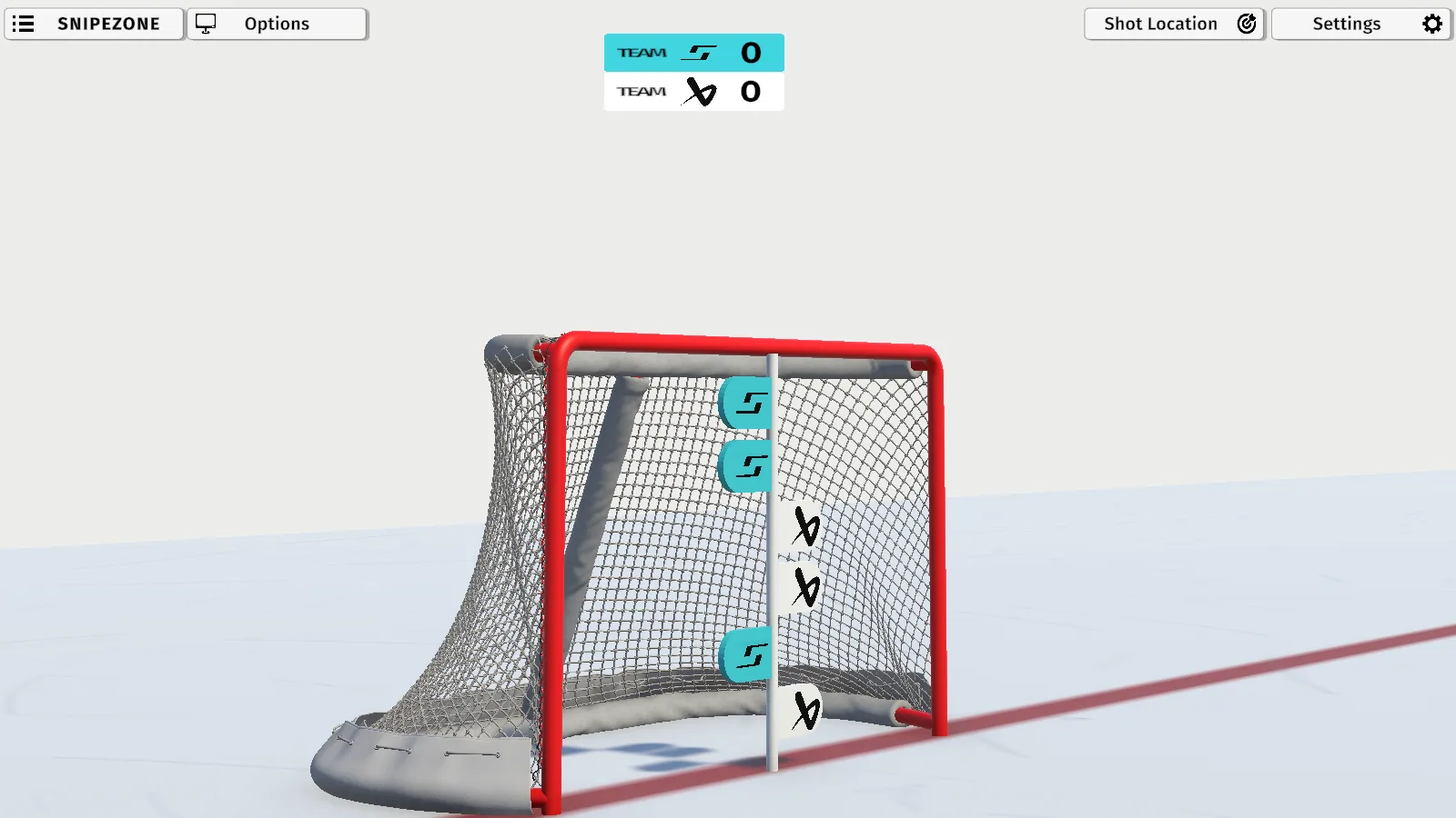 Four-corner accuracy game